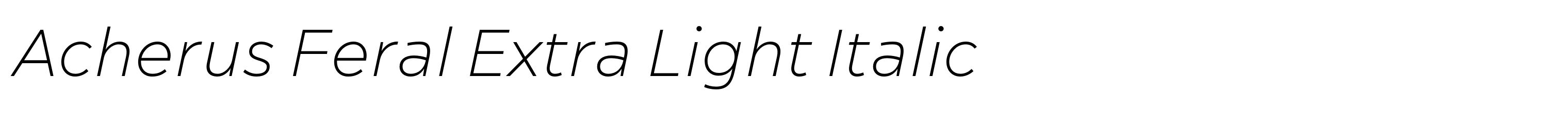 Acherus Feral Extra Light Italic